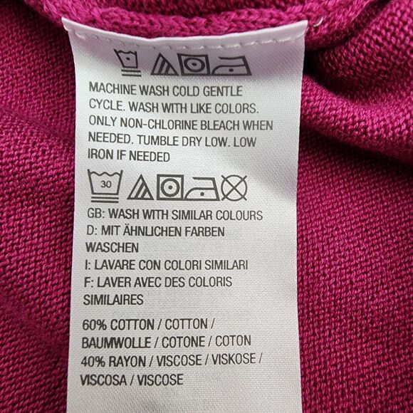 Isaac Mizrahi Live Womens Sweater Flutter M Sleeve Pullover Scoop Neck Knit Pink - Picture 8 of 9